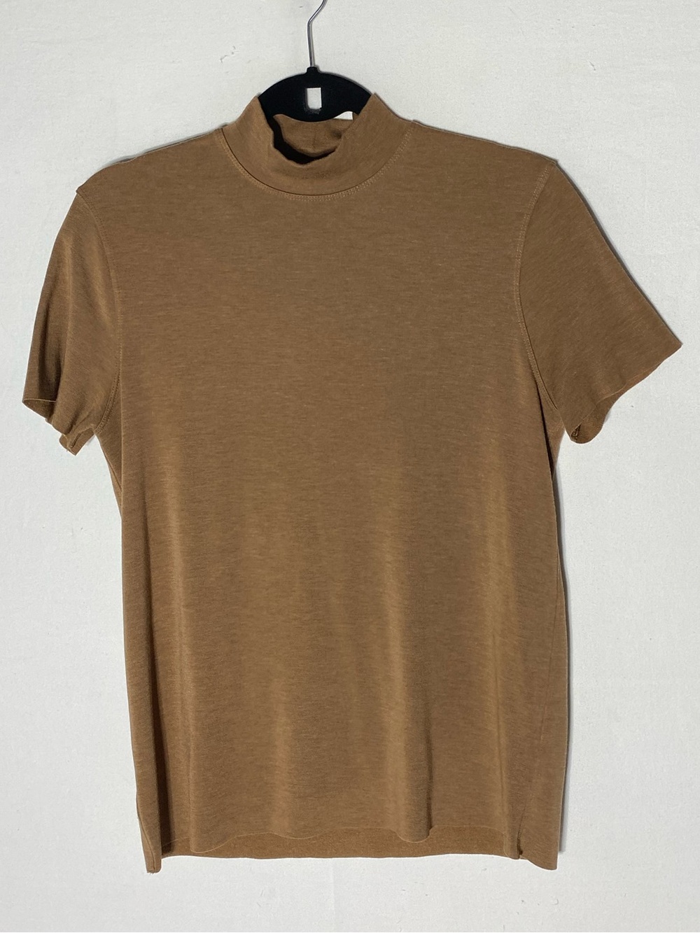 Kit And Ace Brown The Base Short Sleeve Turtleneck Top S Minimalism Contemporary